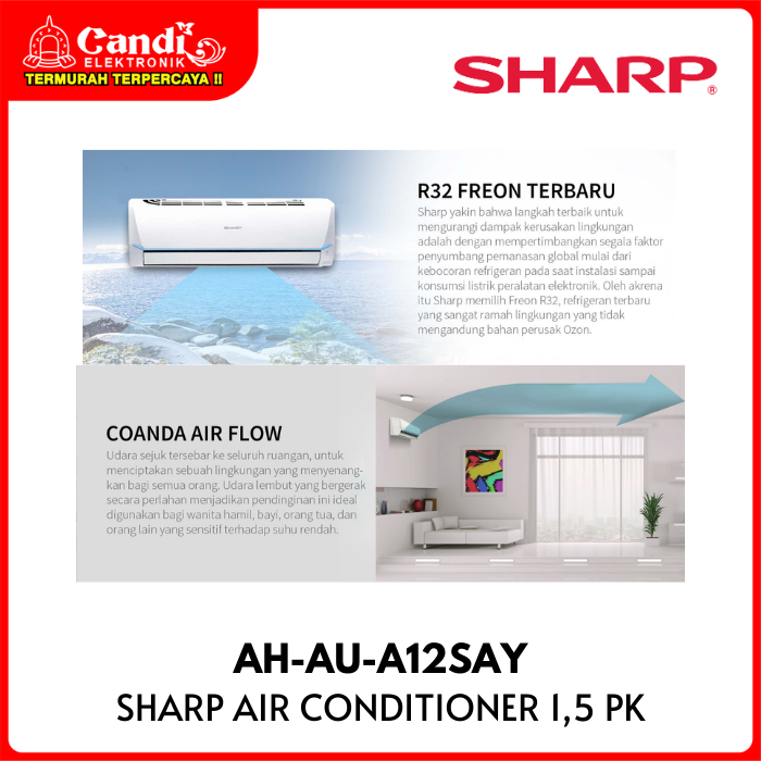 Sharp Air Conditioner 1,5 Pk (outdoor : Au-a12say)